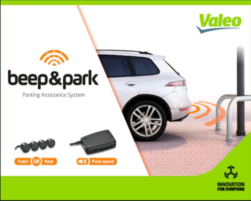 Peruutustutka neljällä sensorilla ja äänimerkillä, Valeo