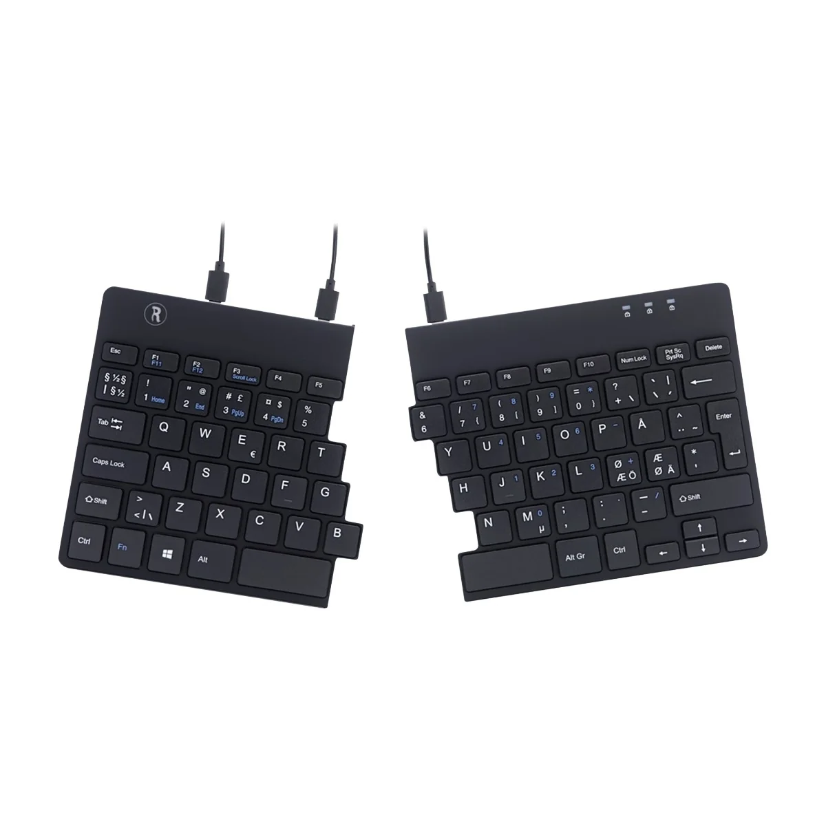 R-Go Tools RgoSP-Ndwibl näppäimistö Qwerty Pan Nordic, musta