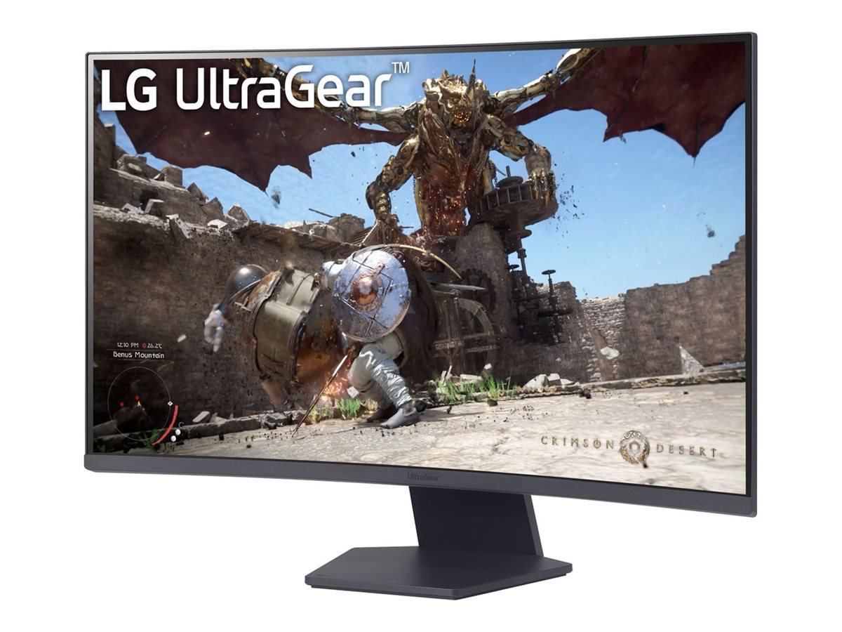LG UltraGear 32GS60QC-B 32" QHD, VA, 180Hz, HDR10 -kaareva pelinäyttö