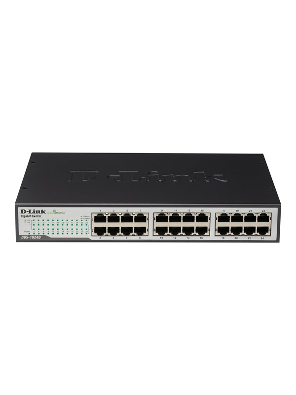 D-Link DGS-1024D/E - 24-porttinen hallitsematon Gigabit-kytkin