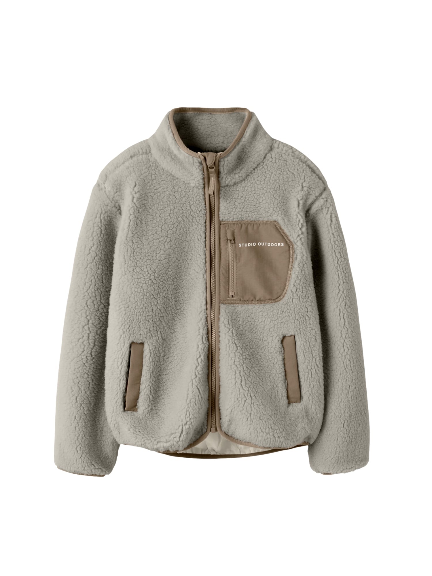 NAME IT Fleecetakki 'NKNMattia' brokadi / taupe