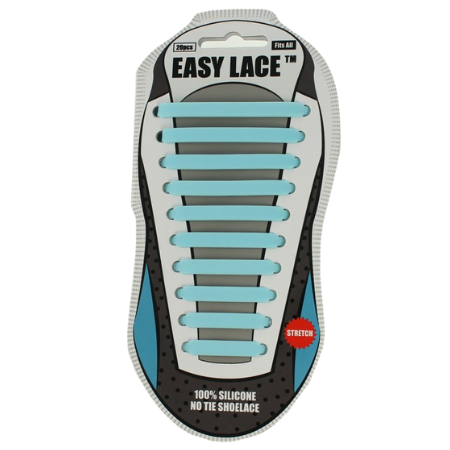 Easy Lace No Tie kengännauhat silikonipitsit - taivaansininen