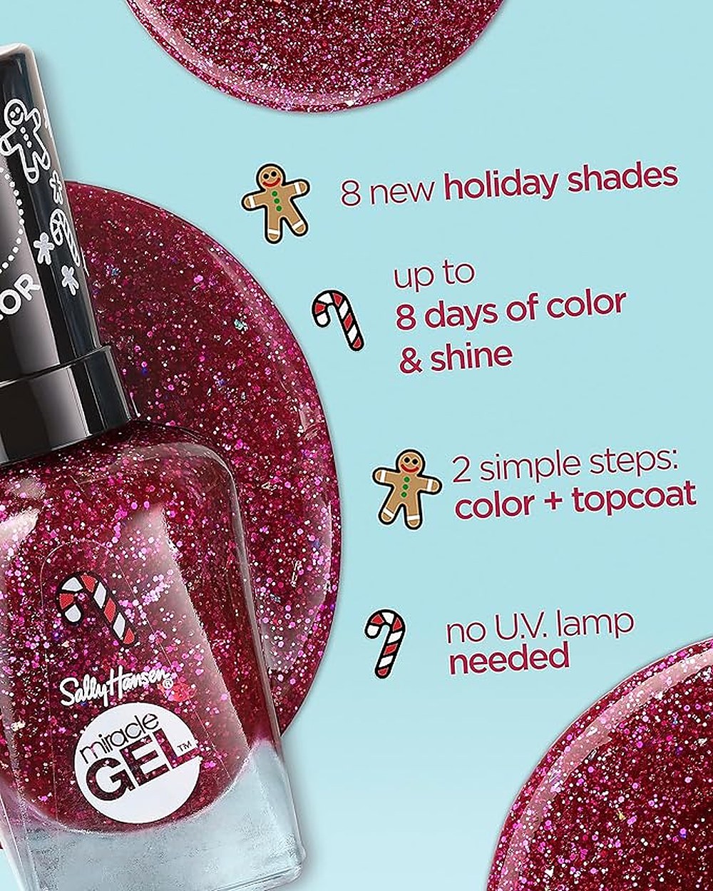 Sally Hansen Miracle geeli Holiday kynsilakka 923-Sugar Plum Kisses 9,17ml