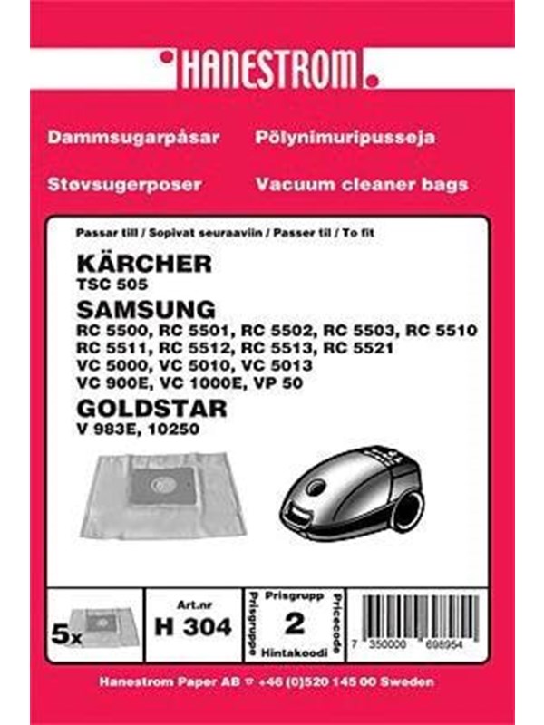 Haneström Pölypussit, mikrokuitu, 5kpl. DU12108 Vastaa: N/A