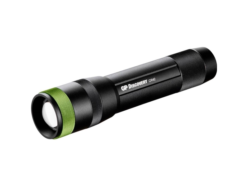 GP Discovery-taskulamppu CR42, 1000 lumenia, musta.