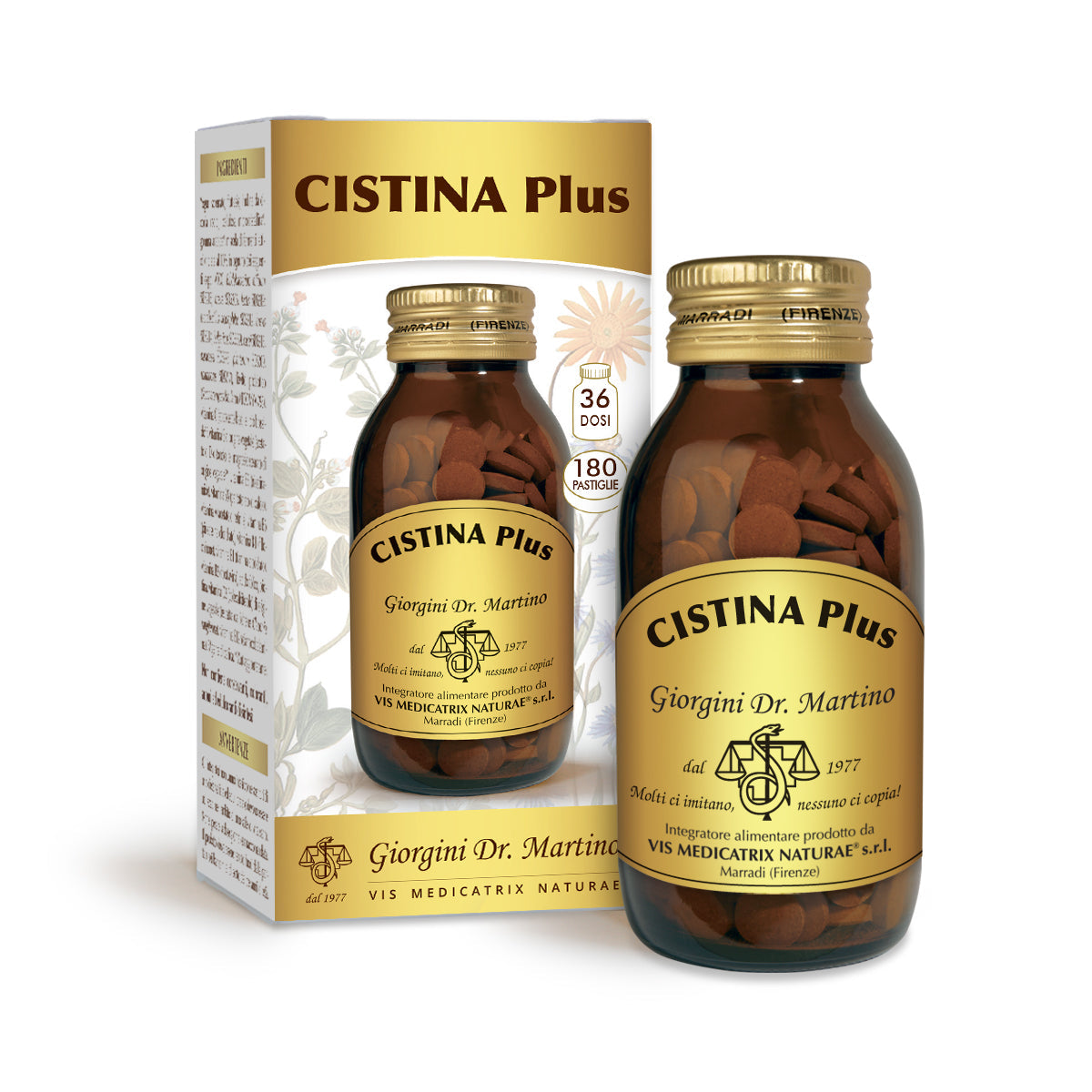 Dr Giorgini Cistine Plus 180 tablettia à 500 mg - 90 g