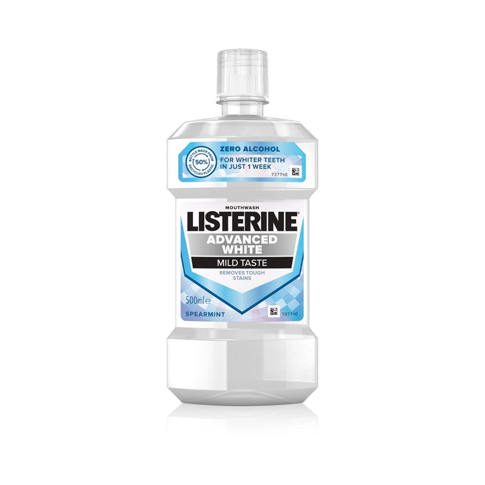 Listerine Advanced White Delicate Taste - Valkaiseva suuvesi - 500 ml