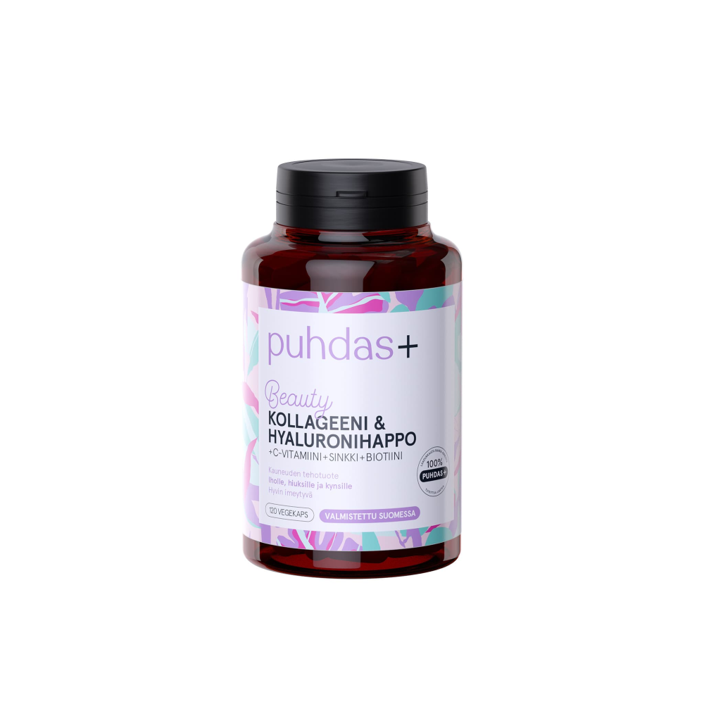 Puhdas+ Kollageeni & Hyaluronihappo vegekaps 120 kpl