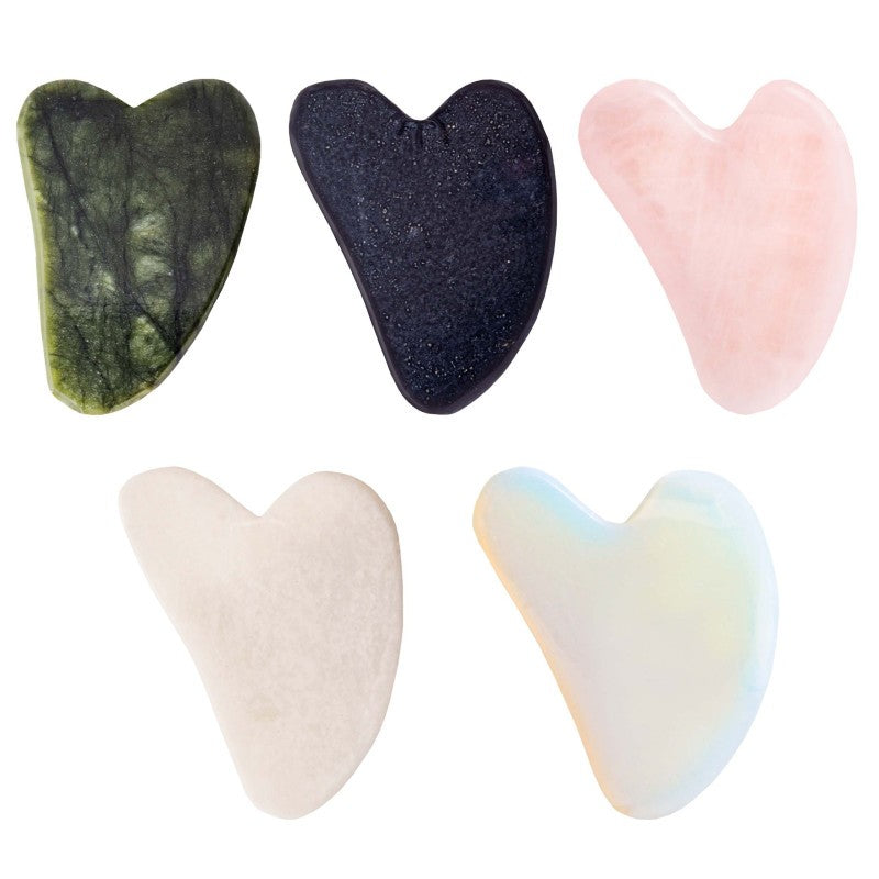 Gua Sha Stone kasvohierontaan eri väreissä vihreä