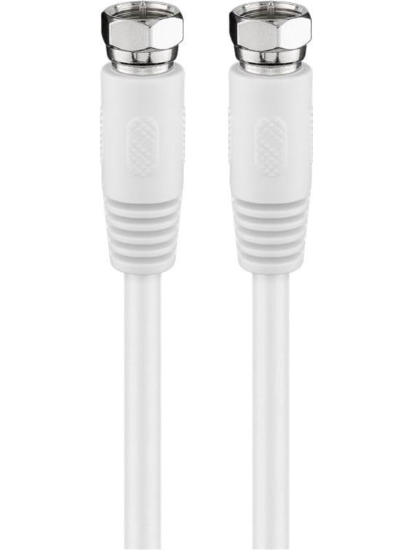 Goobay SAT-antennkabel (80 dB), dubbelskärmad F-plugg > F-plugg (helt skärmad)