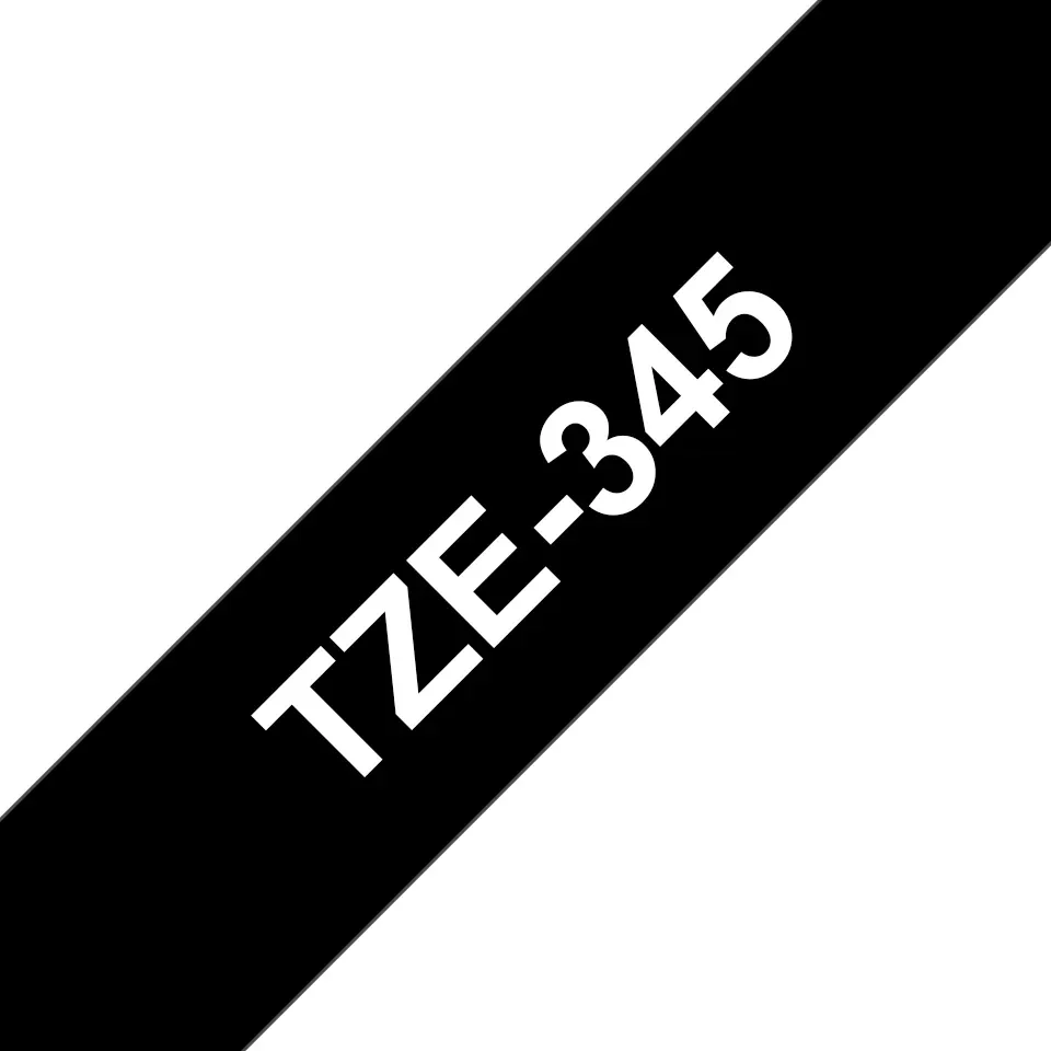 Brother Tape 18mm Tze-345 Valkoinen/musta