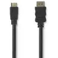 High Speed HDMITM -kaapeli Ethernetillä | HDMITM-liitin | HDMITM Mini -liitin | 4K@30Hz | 10,2 Gbps | 3,00 m | Pyöreä | PVC | Mus