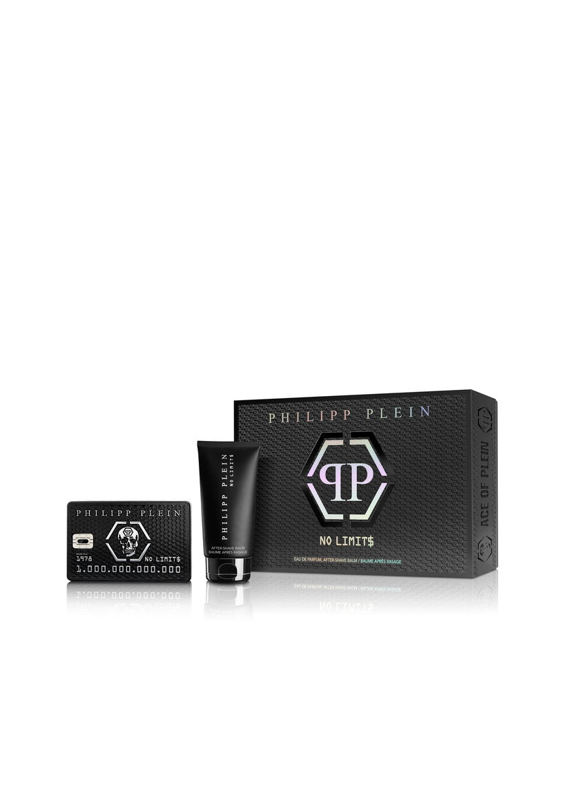 Setti Philipp Plein: No Limits, Eau De Parfum, miehille, 50 ml + No Limits, Kosteusvoide, partaveden jälkeen, 50 ml