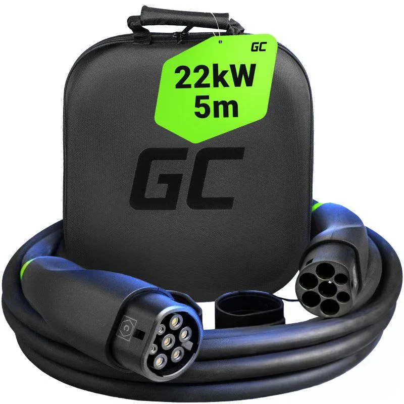 Green Cell EV Charging Cable - Type 2 - 32A - 5m