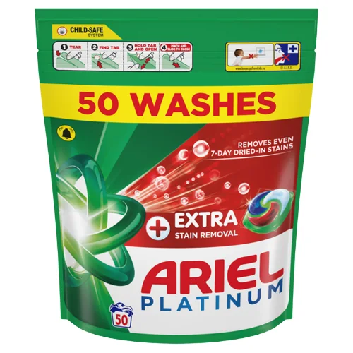 Ariel Platinum Extra Stain Removal Pyykinpesukapselit - 50 kpl