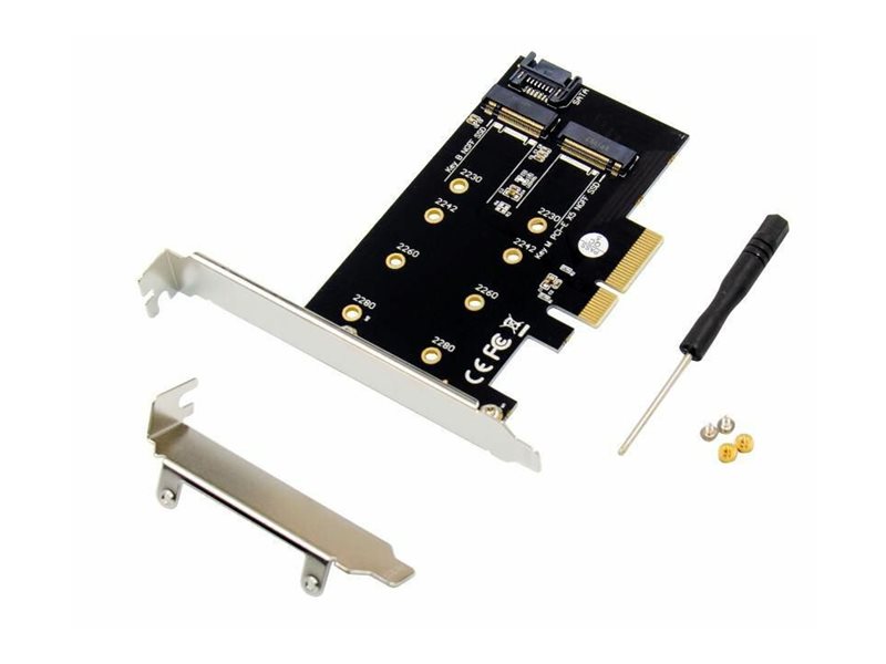 MicroConnect MC-PCIE-SSDADAPTER - SSD-sovitin, musta