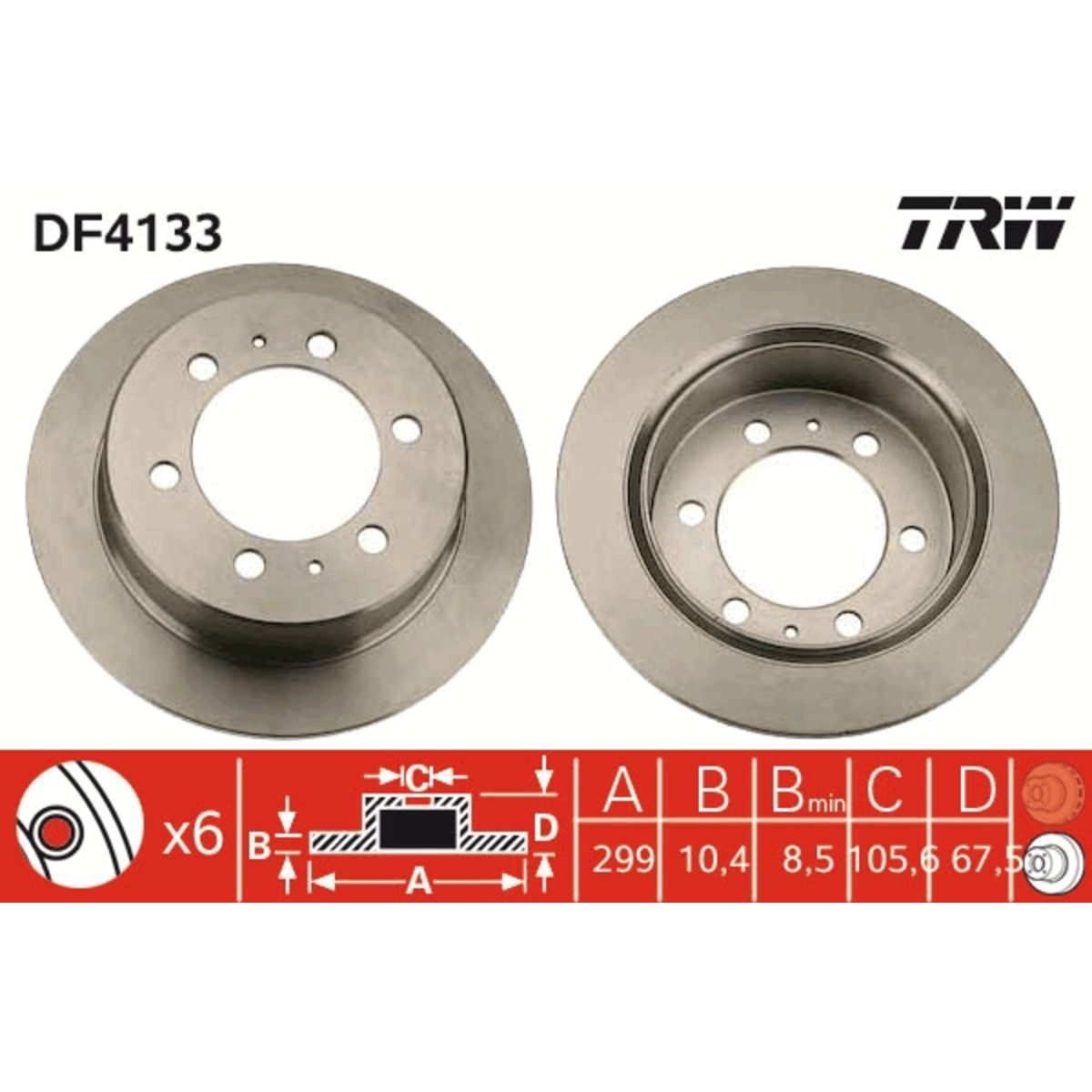 Jarrulevy TRW DF4133