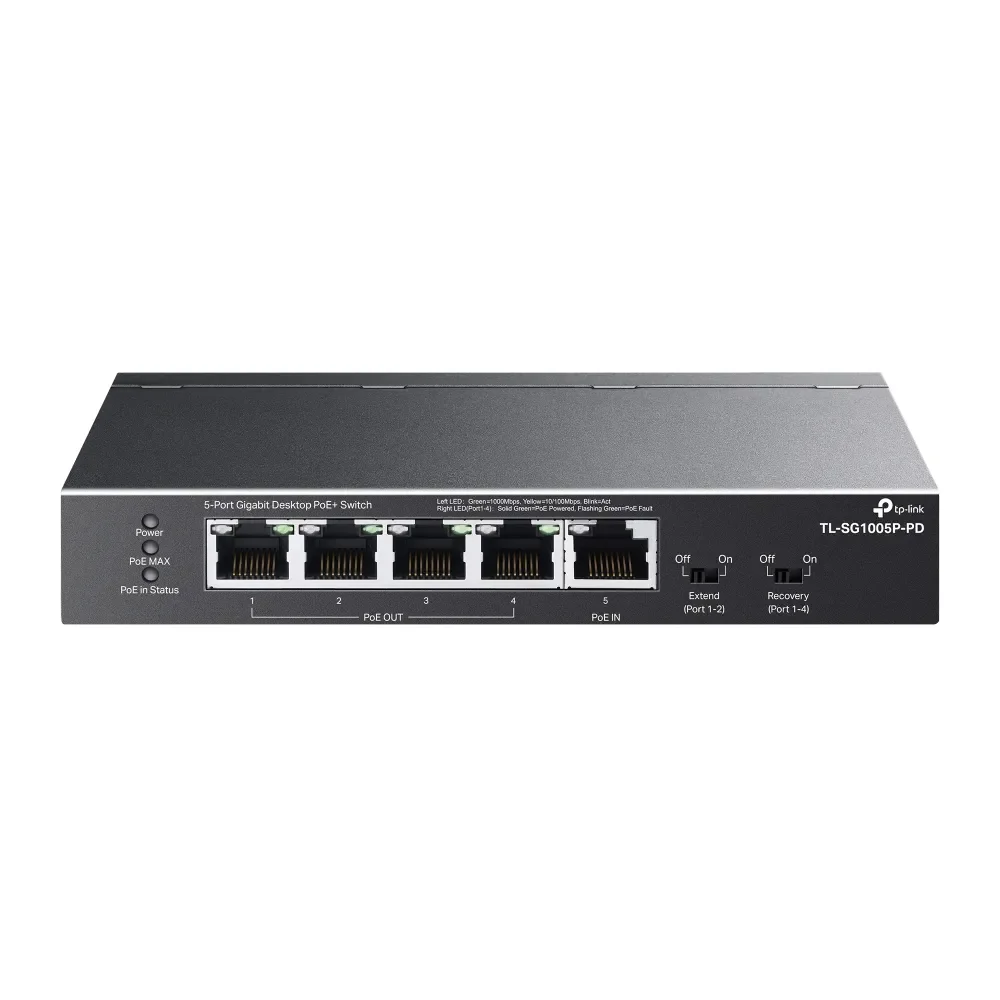 TP-Link TL-SG1005P-PD 5-Port Gigabit Desktop PoE+ Switch