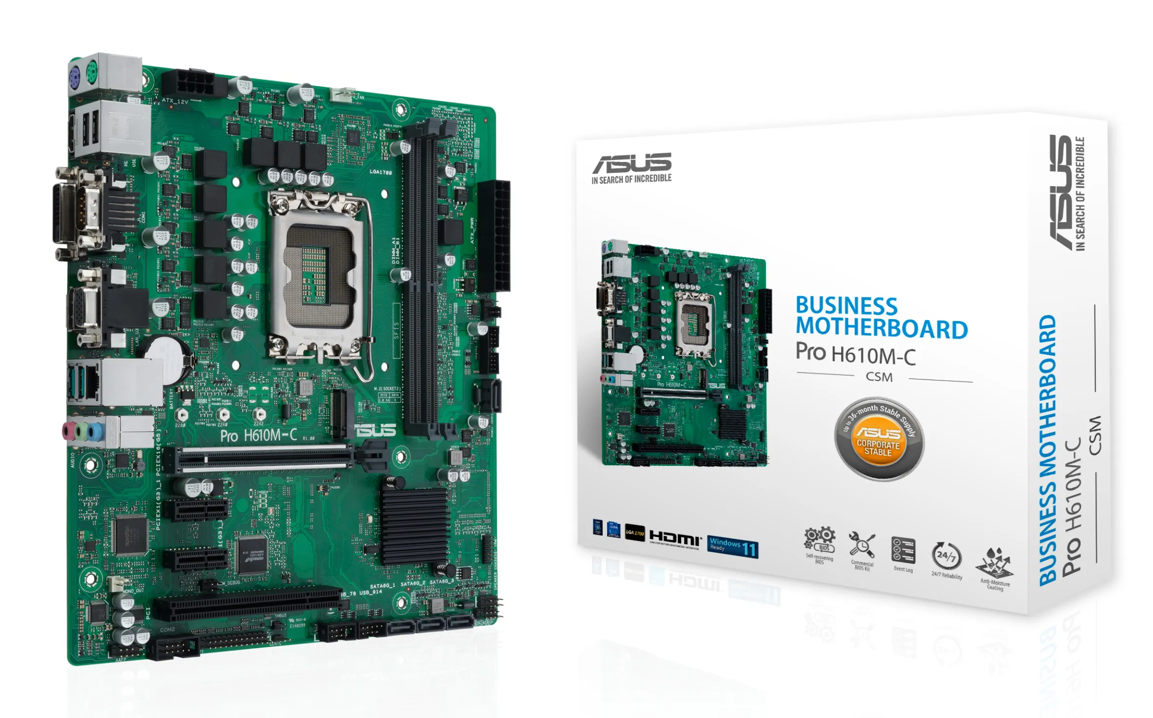 Asus PRO H610M-C-CSM LGA1700 mATX -emolevy