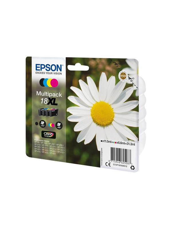 Epson 18XL Claria Home -mustekasettipakkaus, musta/syaani/magenta/keltainen, 4 kpl
