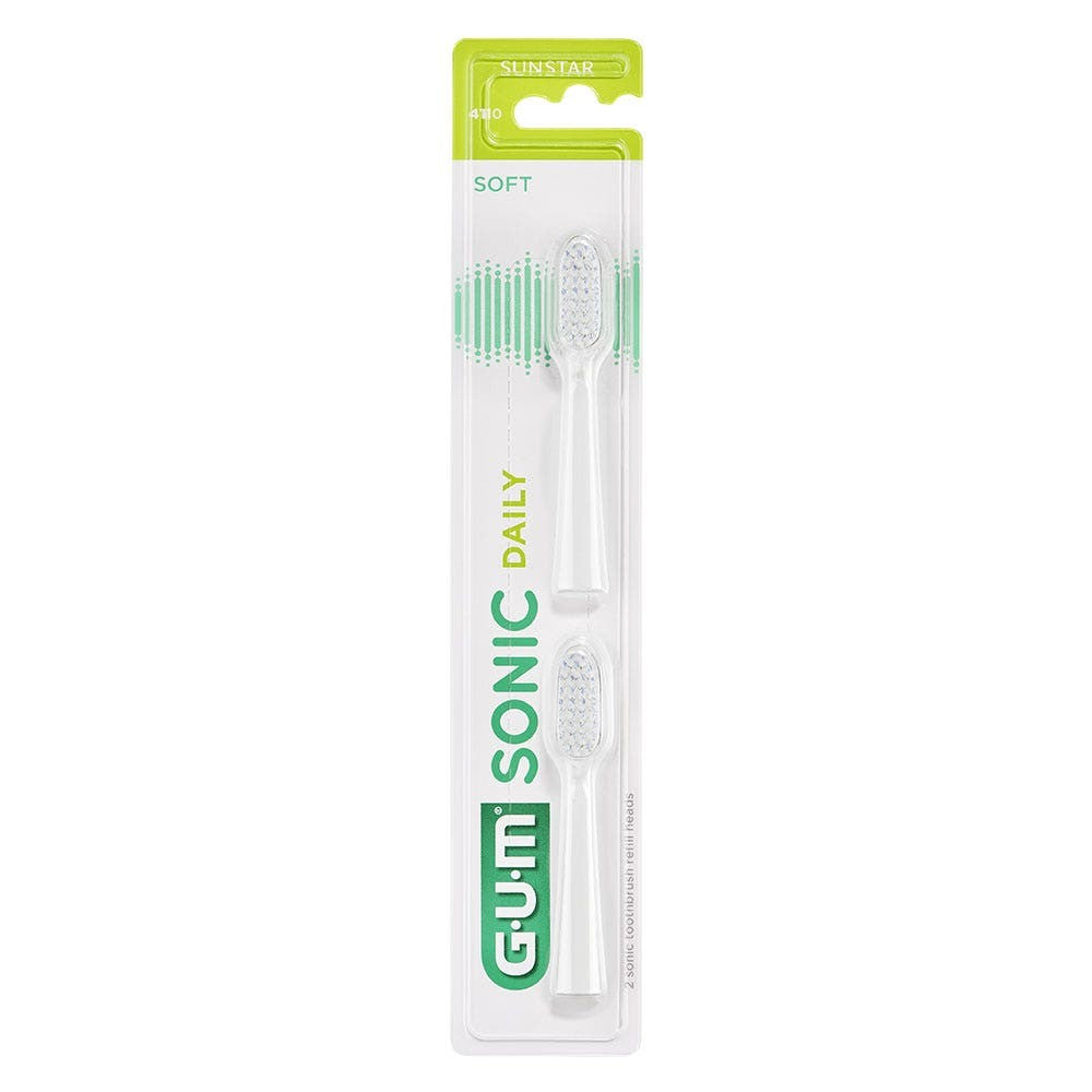 Gum Sonic Daily White -hammasharjan täyttöpakkauksia x2