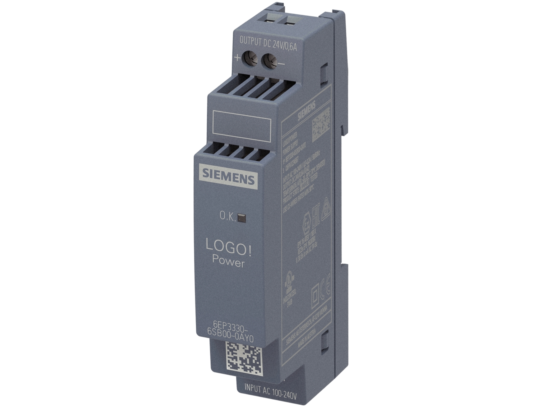 Siemens Logo!power 24 v / 0.6 A stabilized Teho supply