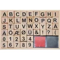Leimasimet Kirjaimet & Numerot 20x20 mm Puu