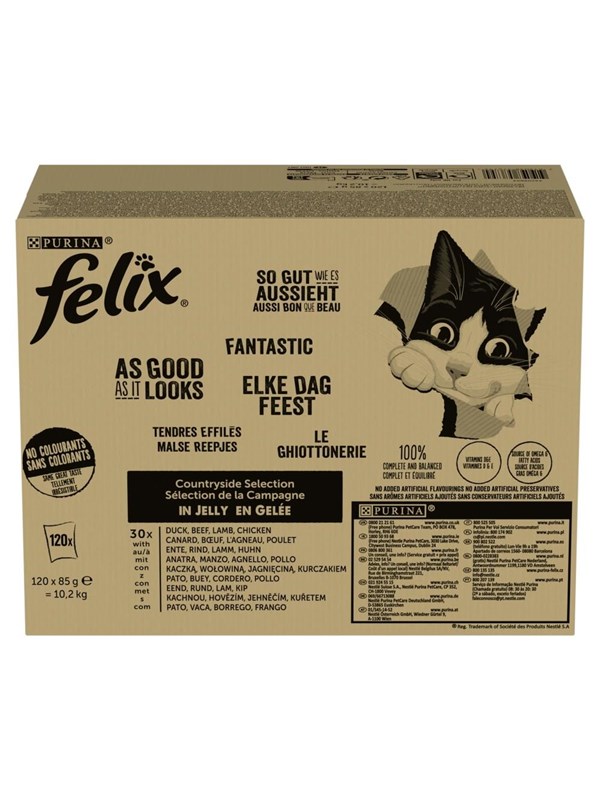 Purina Felix Fantastic Duo Mix Countryside - wet cat food - 120x85g