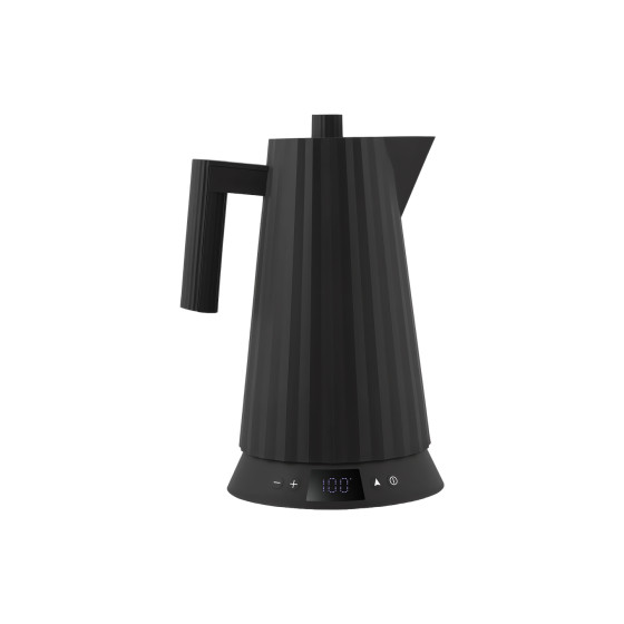 Alessi Plissé MDL21 B vedenkeitin lämpötilansäädöllä – 1.7 L, musta