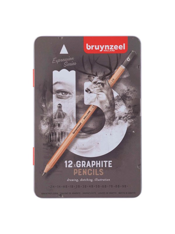 Bruynzeel Expression Graphite Pencils Tin 12