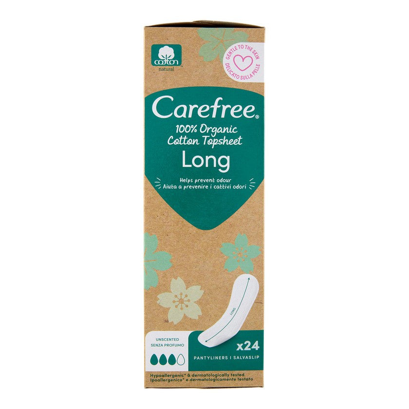 Carefree Salvaslip Organic Cotton Long Pitkät, 24 kpl
