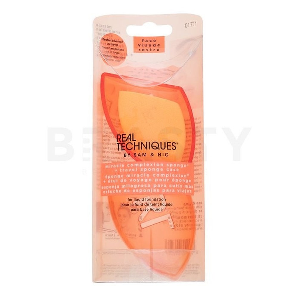 Real Techniques Miracle Complexion Sponge e custodia — Spugna detergente makeup