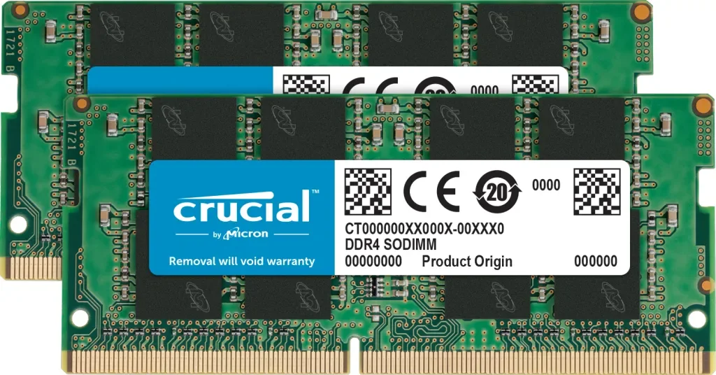Crucial - DDR4 - sarja - 32 Gt: 2 x 16 Gt - SO DIMM 260-PIN - 3200 MHz / PC4-25600 - CL22 - 1,2 V - puskuroimaton - ei-ECC-ominaisuus