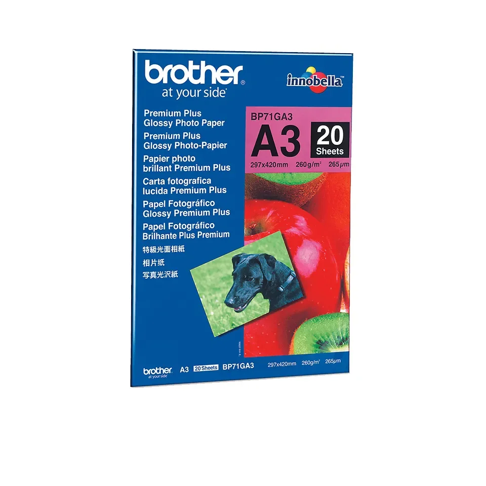 Brother BP71GA3, Kiilto, 260 g/m², A3, Sininen, Punainen, 20 arkkia, 265 µm
