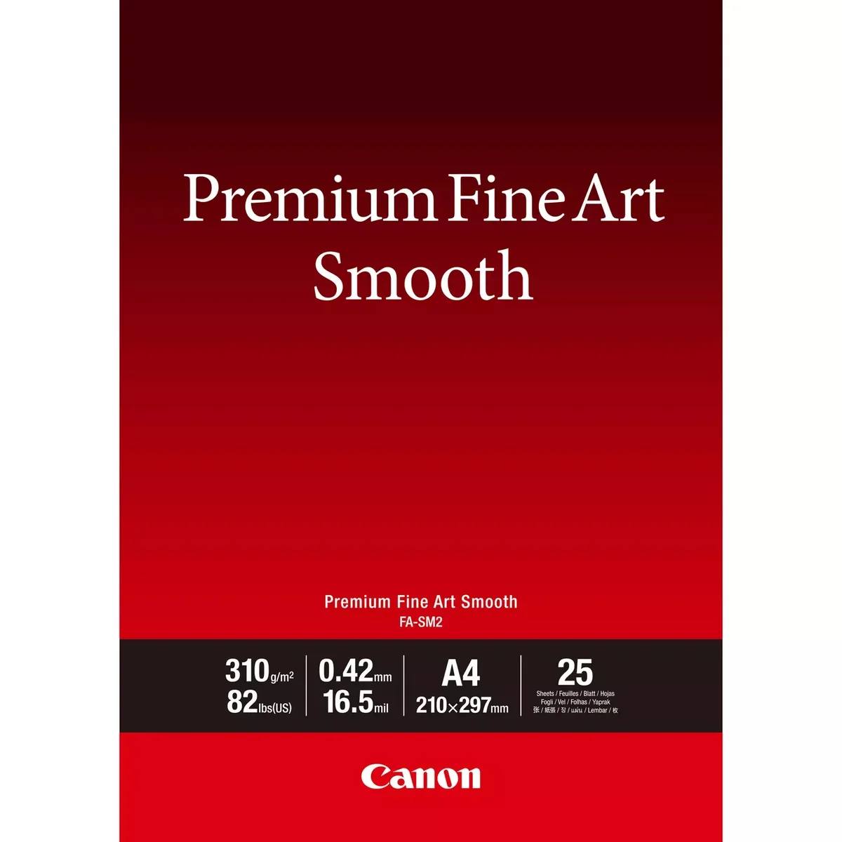 Canon FA-SM 2, Tasainen, 310 g/m², Mustesuihku, A4, 21x29.7 cm, Valkoinen