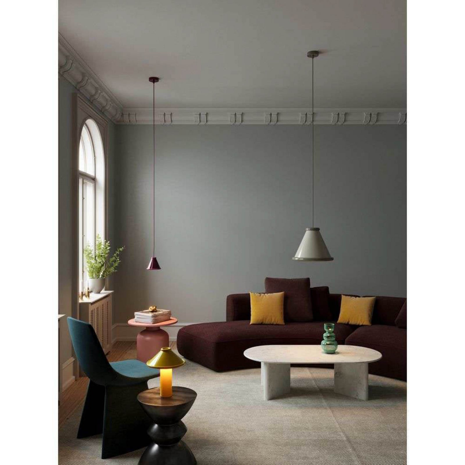 Belle Riippuvalaisin Ø36 Pebble Grey/Moss Grey - Belid - Ruokailutila - Metalli