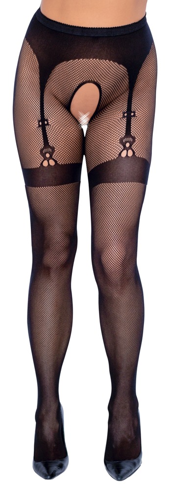 Cottelli Legwear Mustat Avosukkahousut