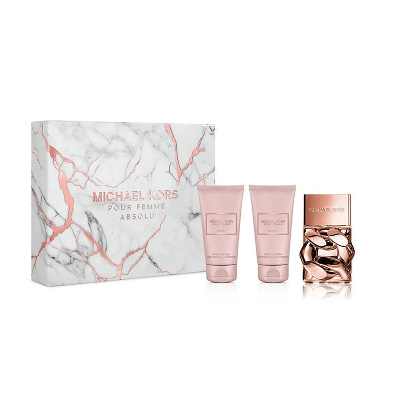 Michael Kors Cofanetto Pour Femme Absolu 50ml, jossa on suihkugeeli 50ml ja vartalovoide 50ml