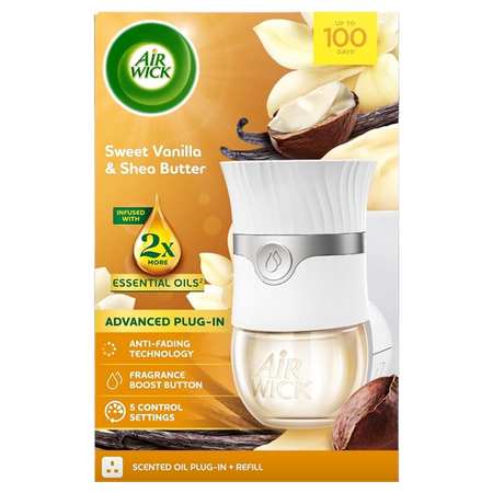 Air Wick Sweet Vanilla & Shea Butter Tuoksuöljy Plug-In Ilmanraikastimen Täyttöpakkaus - 19 ml