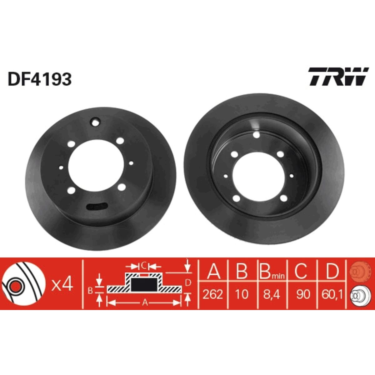 Jarrulevy TRW DF4193