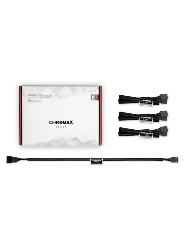 Noctua NA-SEC1 chromax.black - Tuulettimen jatkokaapelisarja, Musta
