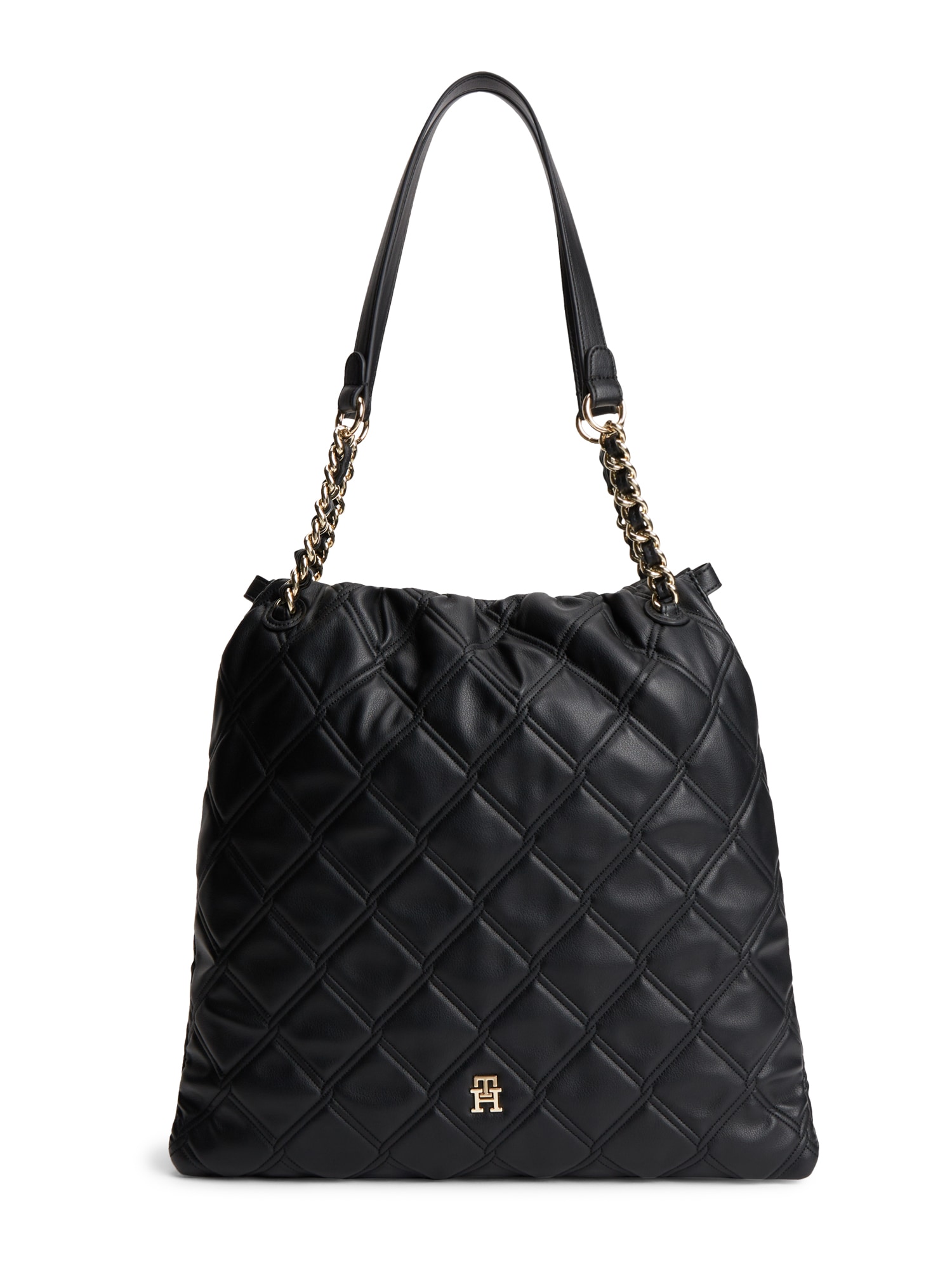 TOMMY HILFIGER Ostoskassi 'TH Monogram Quilted Tote'  musta
