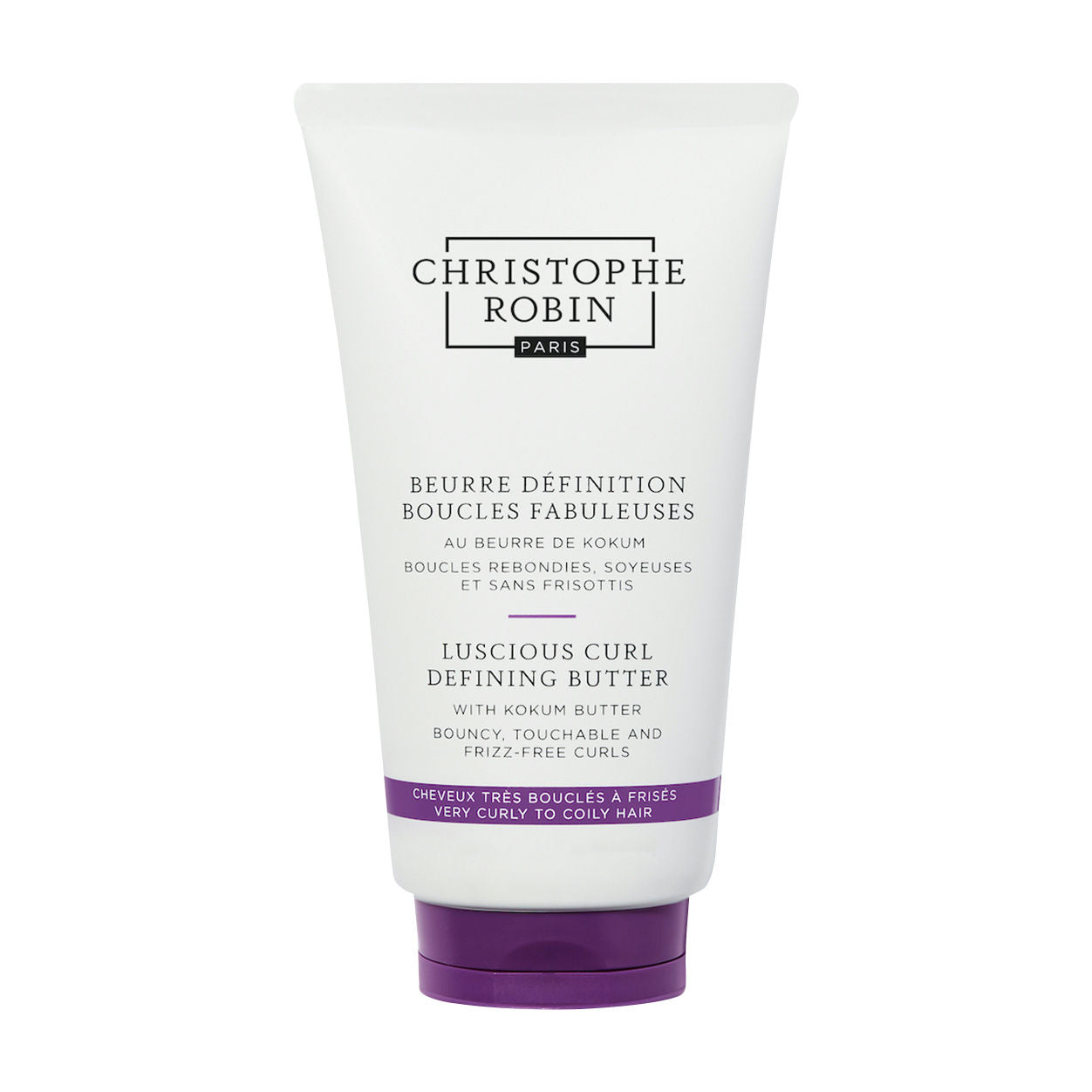 Christophe Robin Fabulous Curls Ritual Kokum Defining Butter Hiukset erittäin kiharaista kiharaisiin 150 ml