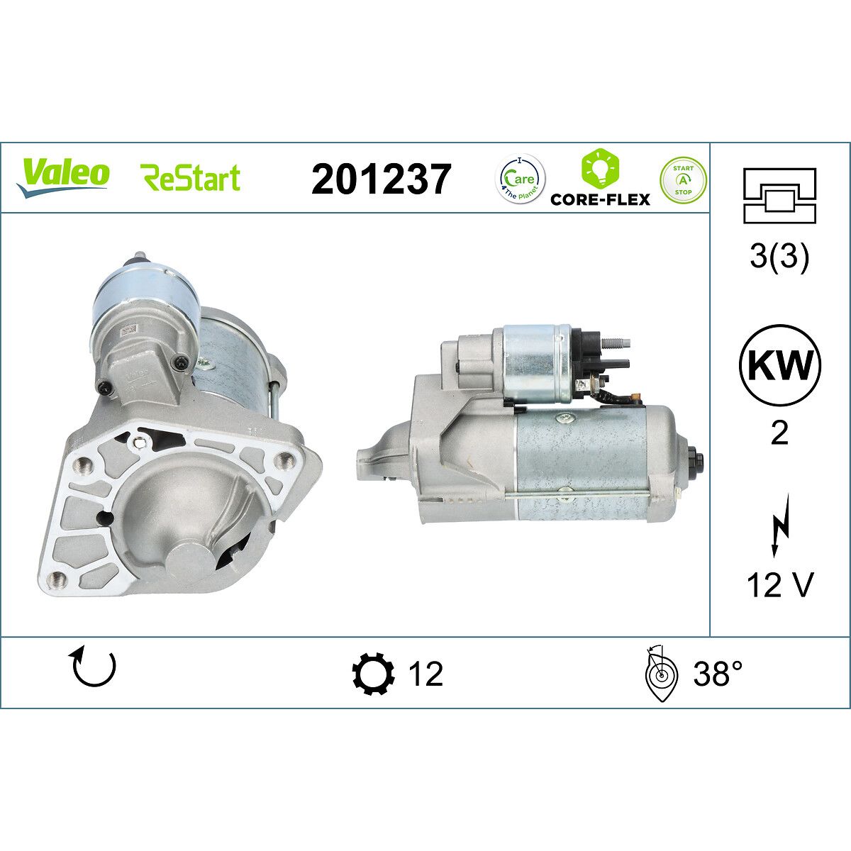 Käynnistysmoottori VALEO 201237