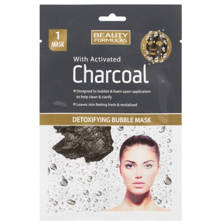 Beauty Formulas Charcoal Detoxifying Bubble Face Mask 1 kpl.