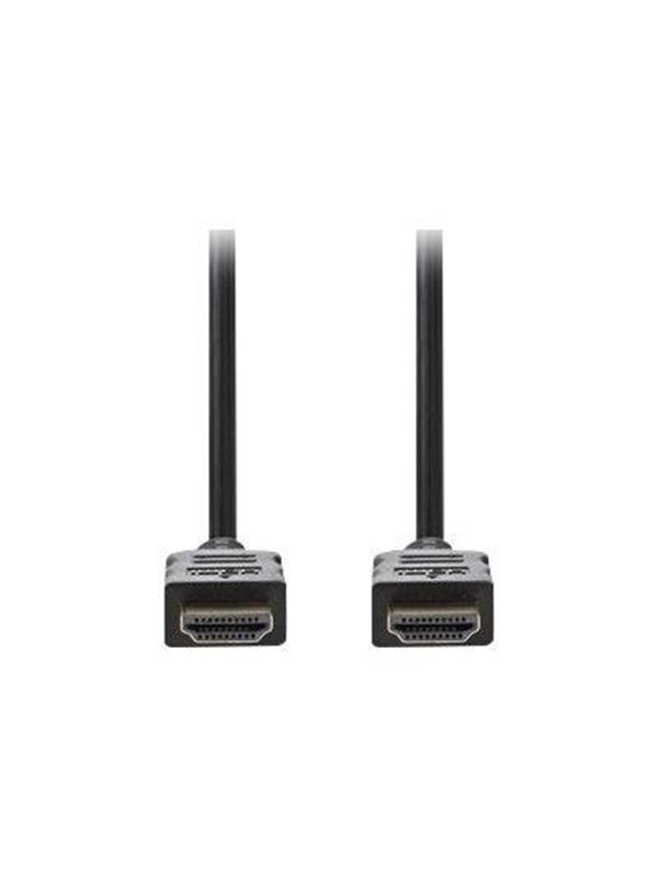 Nedis High Speed HDMI TM Kaapeli Ethernet | HDMITM liitin | HDMITM liitin | 4K@30Hz | 18 Gbps | 50.0 m | Pyöreä | PVC | Musta | Panta
