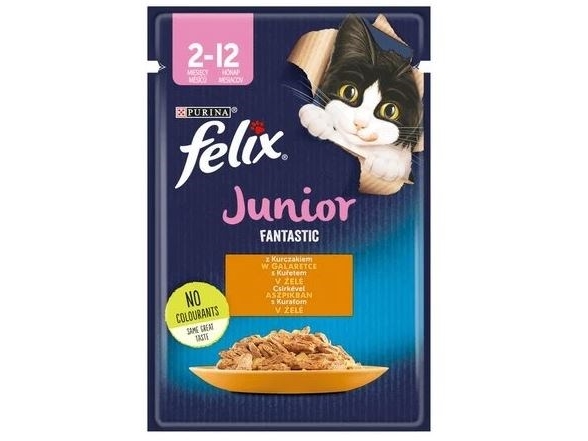 Felix FELIX Junior Kana hyytelössä - annospussi 85g