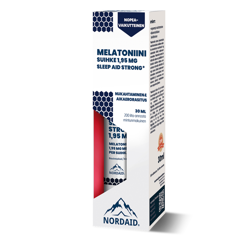 Nordaid Sleep Aid Strong -melatoniinisuihke 1,95 mg 30 ml