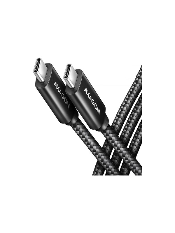 Axagon USB-kaapeli BUCM4X-CM05AB NewGEN+ USB-C-kaapeli <-> USB-C, 0,5m, USB4 Gen 3×2, PD 240W 5A, 8K HD, ALU, punottu, musta
