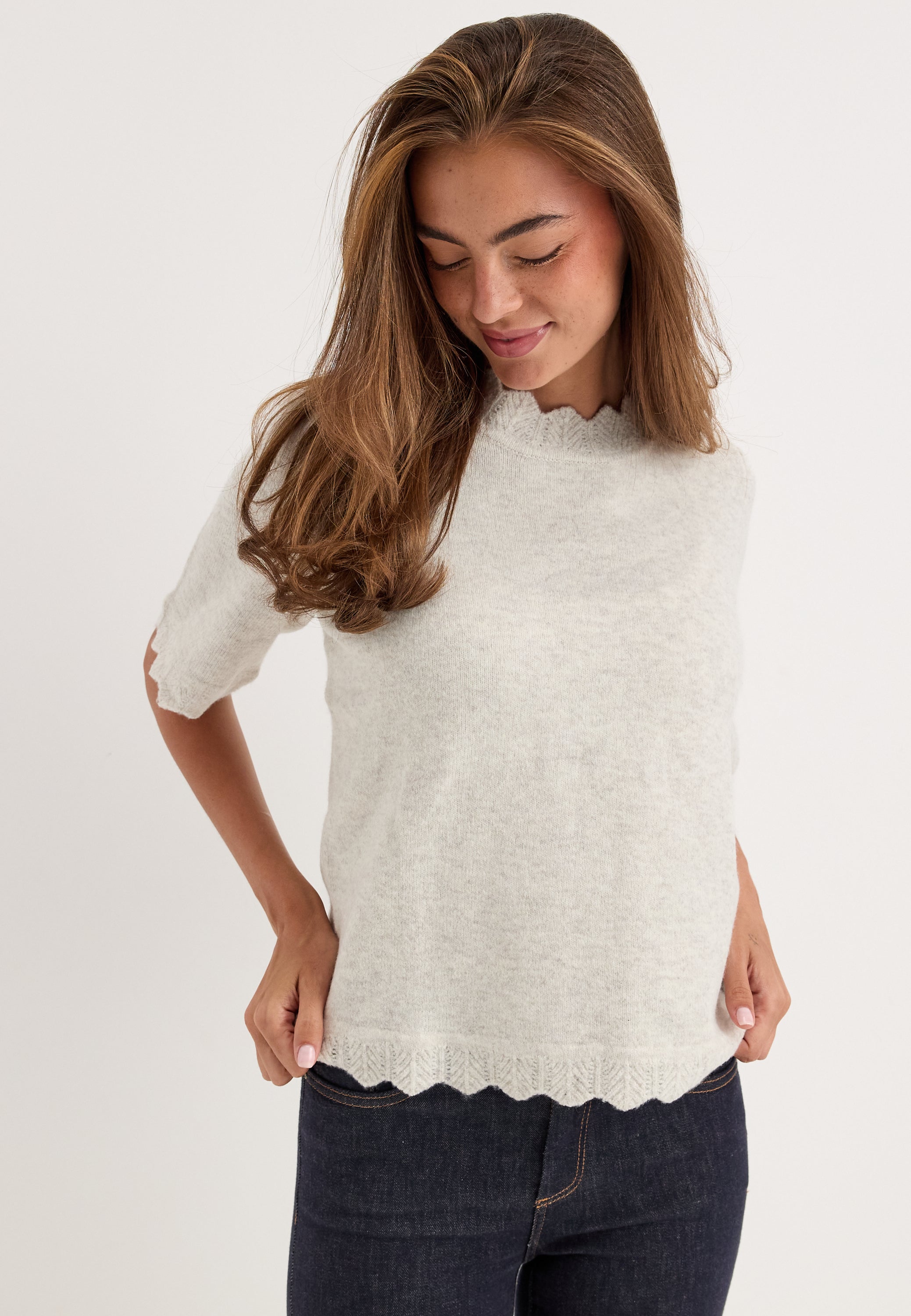 Vinikolina O-neck 2/4 KNIT TOP